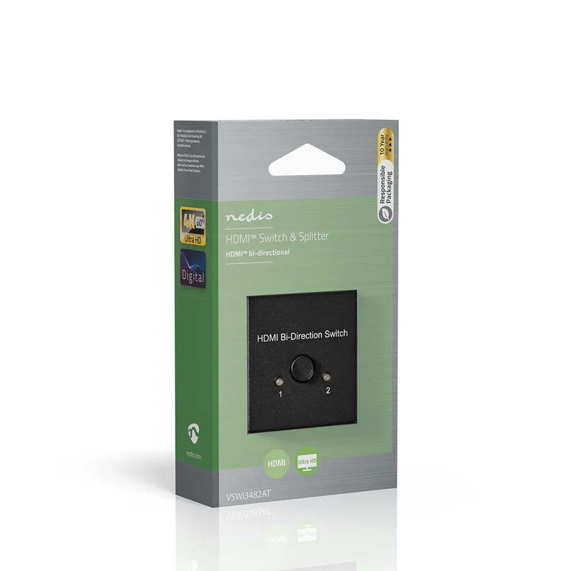 HDMI™-Switch 3 poort(en) - 1x HDMI™ Input / 2x HDMI™ Input - 1x HDMI™ Output / 2x HDMI™ Output