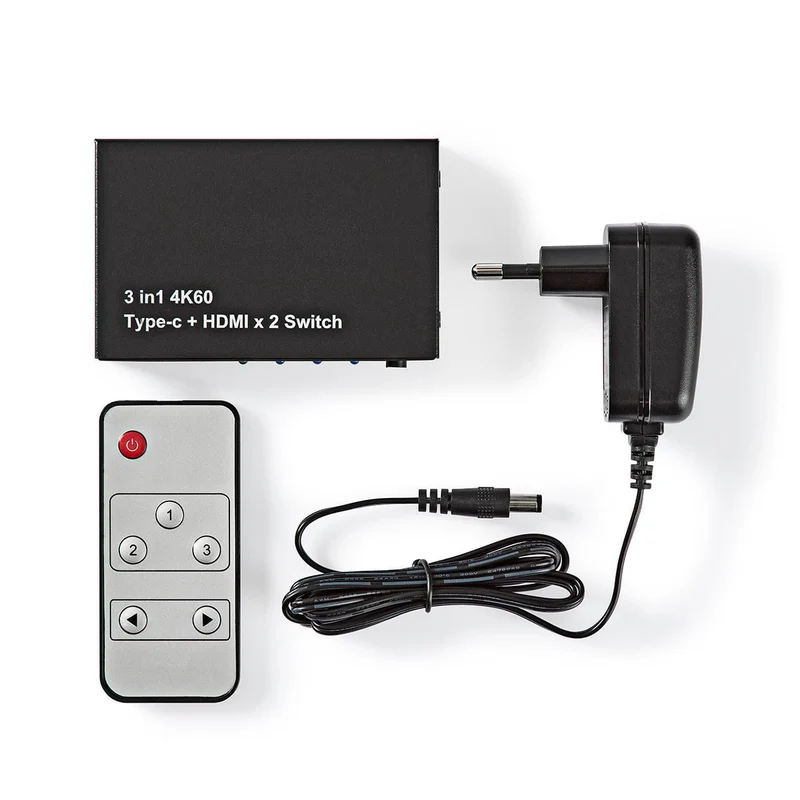 HDMI™-Switch 3 poort(en) - 1x USB-C™ / 2x HDMI™ Input - 1x HDMI™ Output