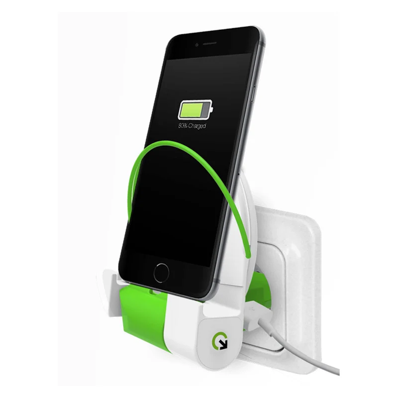 Q2Power Dock and Charge 2.000 mAh powerbank og vægoplader med lightning stik