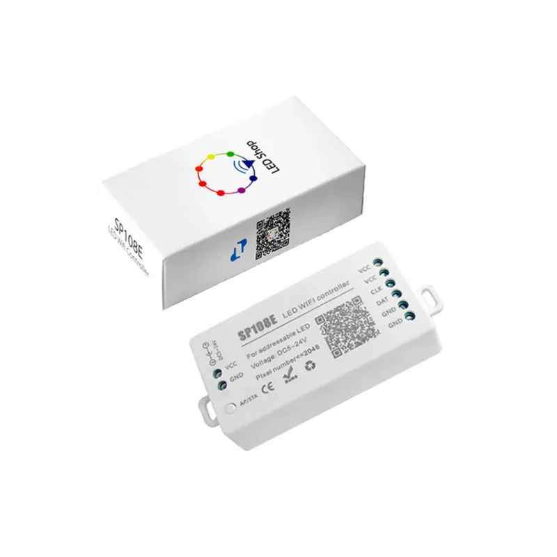 Controlador LED IC Pixel WiFi RGB/RGBW - 5-24V DC - 2048 Pixels