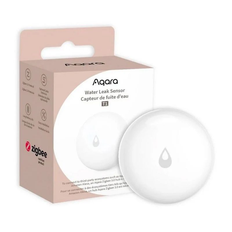 Aqara Sensor de água/inundação sem fios Zigbee [T1] - Aqara WL-S02D