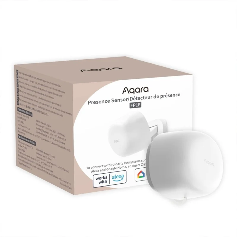 Aqara Sensor de Presença Inteligente Zigbee 3.0 + Matter com Radar 60GHz – Aqara FP1E (PS-S03D)