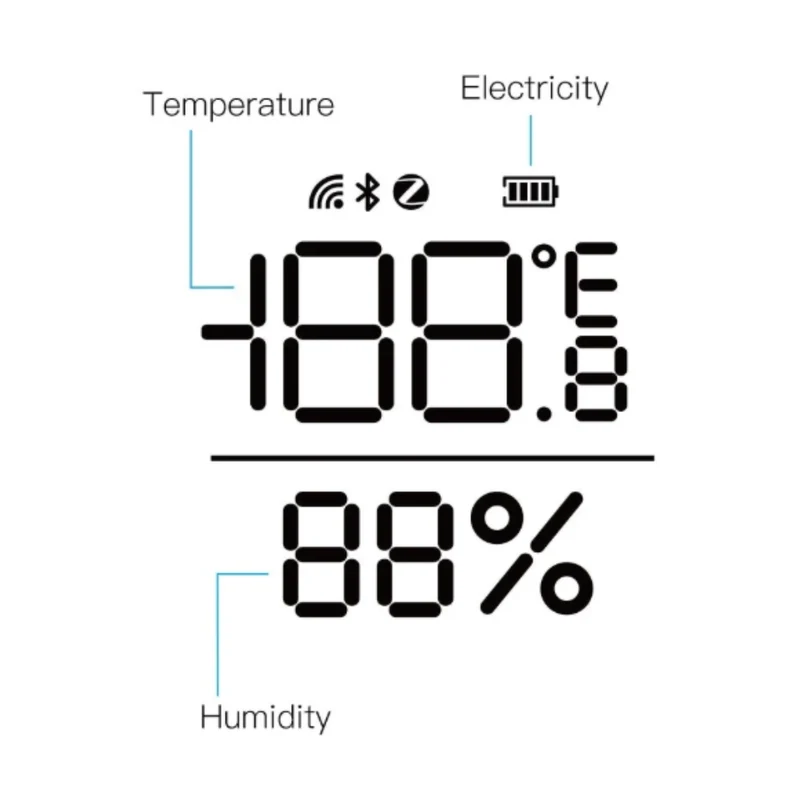 Moes Sensor de temperatura e humidade com ecrã Smart Zigbee
