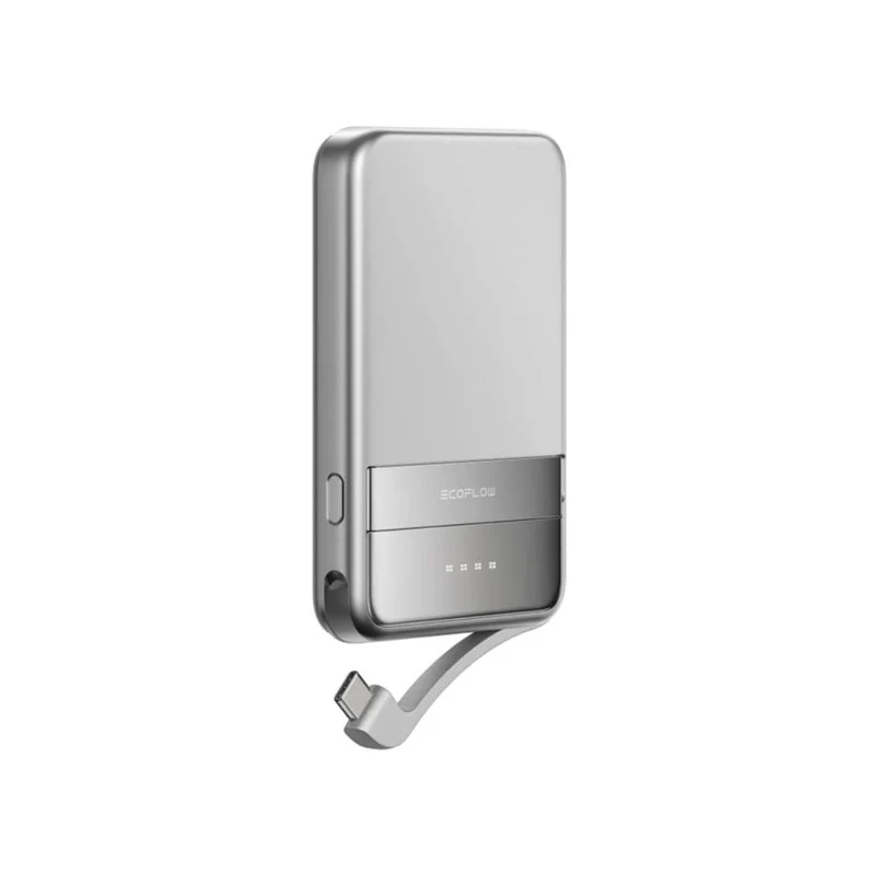 Ecoflow RAPID Magnetic Powerbank 5000mAh em Prateado - Powerbank Magnética