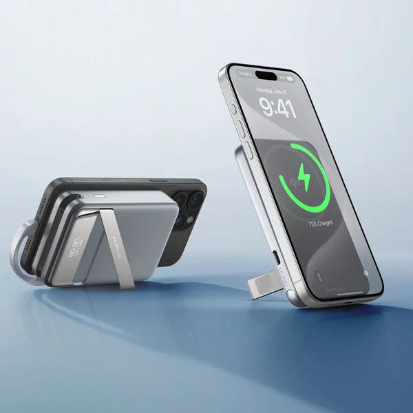 Ecoflow RAPID Magnetic Powerbank 5000mAh em Prateado - Powerbank Magnética