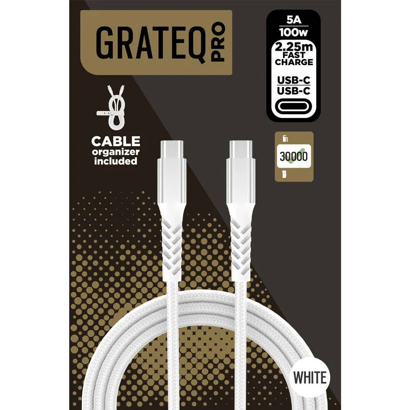 Grateq Pro USB-C to USB-C Cable 100 W 2.25 m