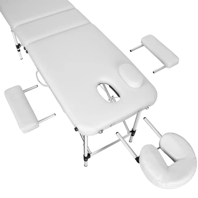 Tectake 3-Zone Massage Table with 5cm Padding and Aluminum Frame