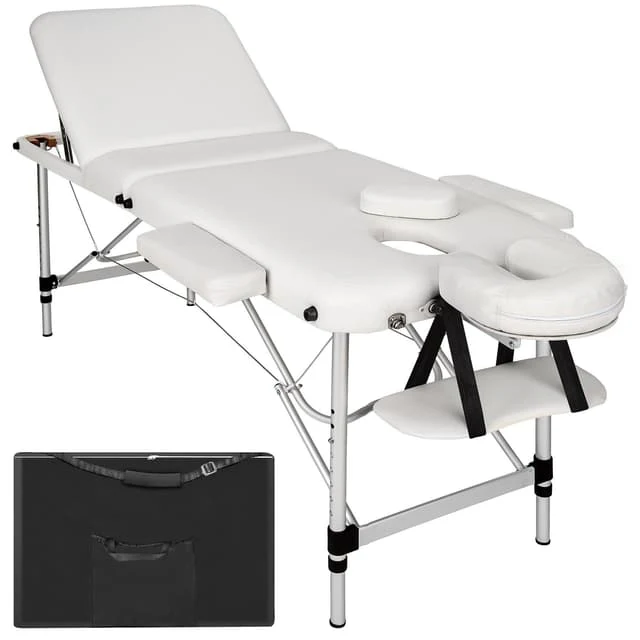 Tectake 3-Zone Massage Table with 5cm Padding and Aluminum Frame