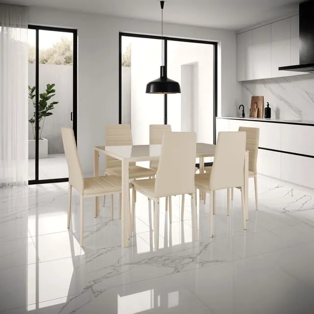 Tectake Dining Chairs 4-piece Set, Faux Leather