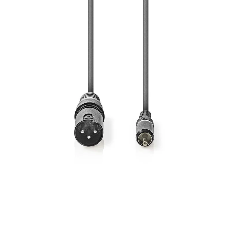 Ongebalanceerde Audiokabel XLR 3-Pins Male - RCA Male - Vernikkeld