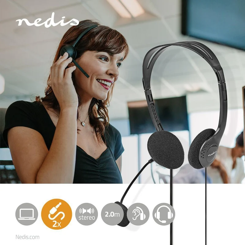 PC-Headset On-Ear - Stereo - 2x 3.5 mm