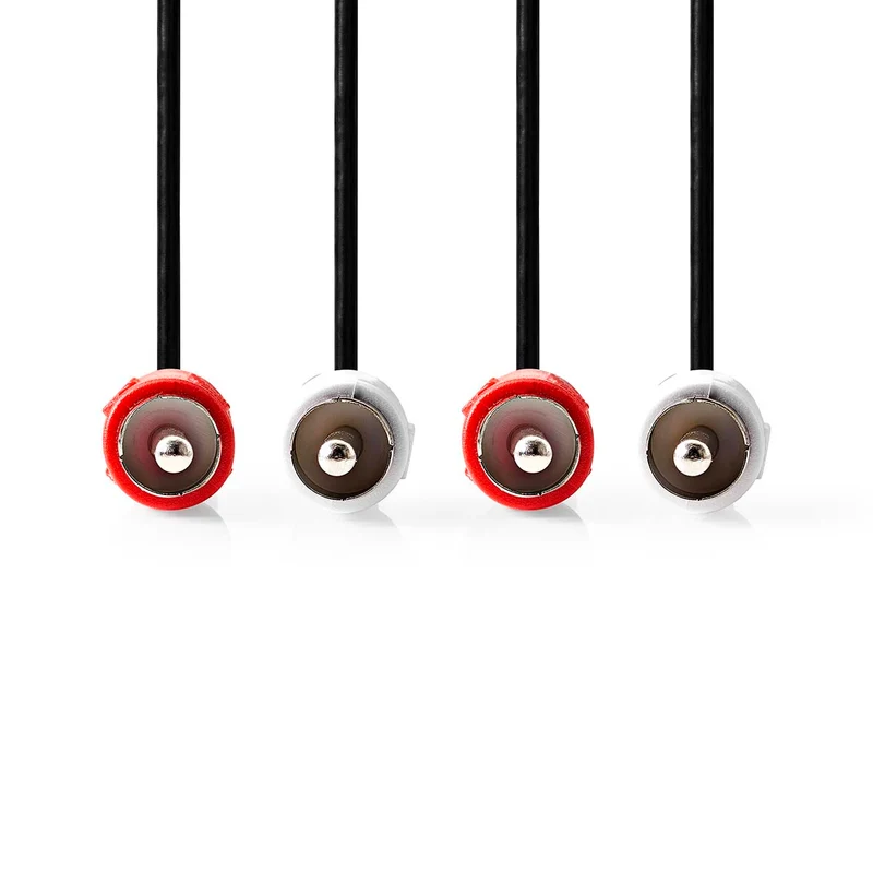 Stereo-Audiokabel 2x RCA Male - 2x RCA Male - Vernikkeld