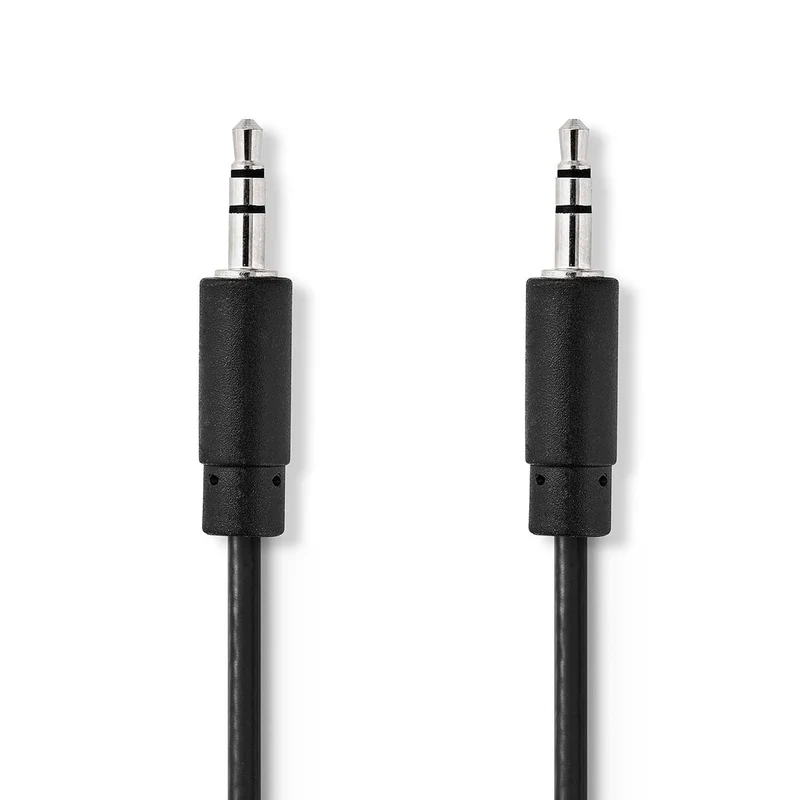 Stereo-Audiokabel 3,5 mm Male - 3,5 mm Male - Vernikkeld