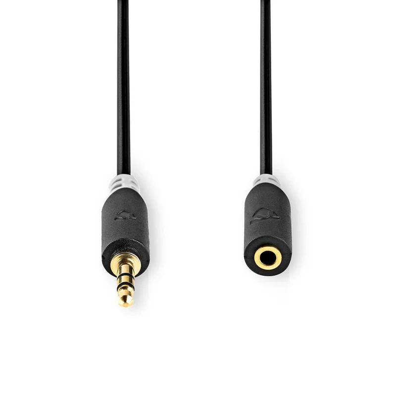 Stereo-Audiokabel 3,5 mm Male - 3,5 mm Female - Verguld