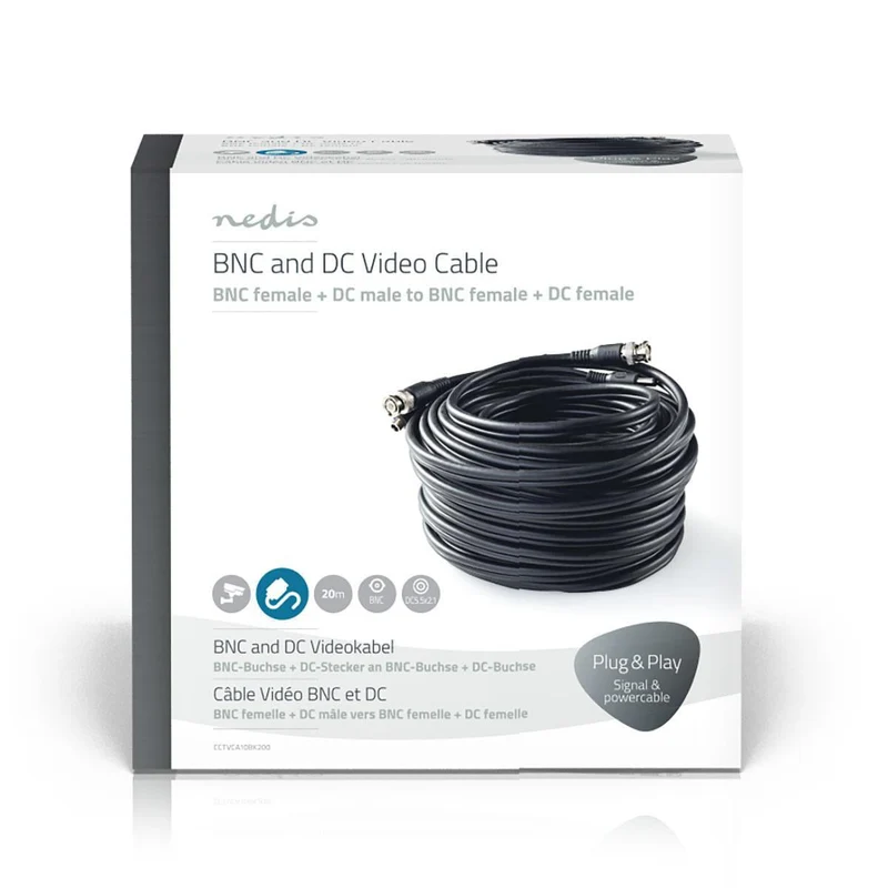 CCTV-Security Kabel BNC / DC - Rond - PVC