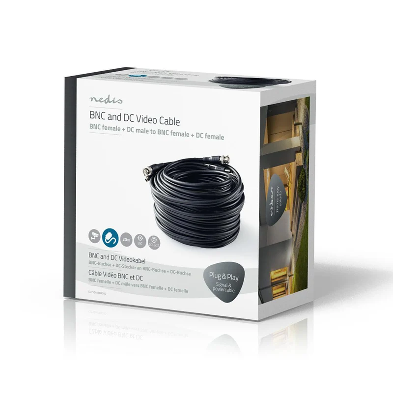 CCTV-Security Kabel BNC / DC - Rond - PVC