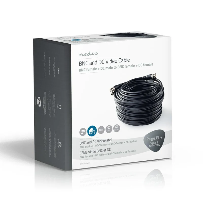 CCTV-Security Kabel BNC / DC - Rond - PVC