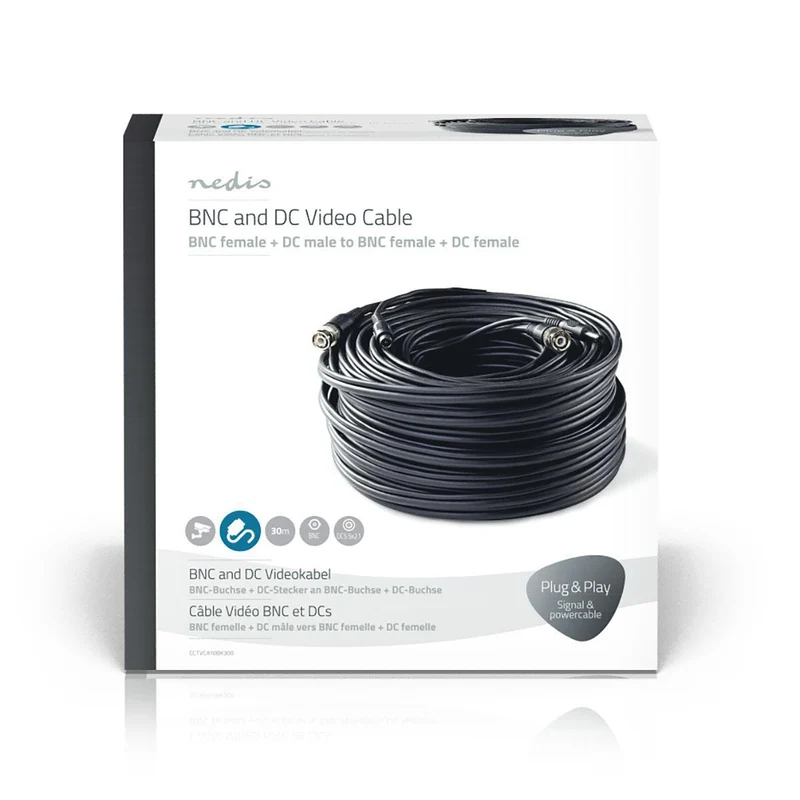 CCTV-Security Kabel BNC / DC - Rond - PVC