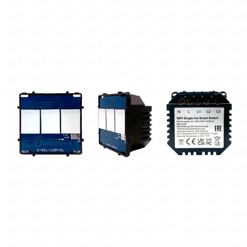 Smartify vPRO Módulo de 3 Canais Inteligente WiFi (com/sem neutro) - SYPM03WF