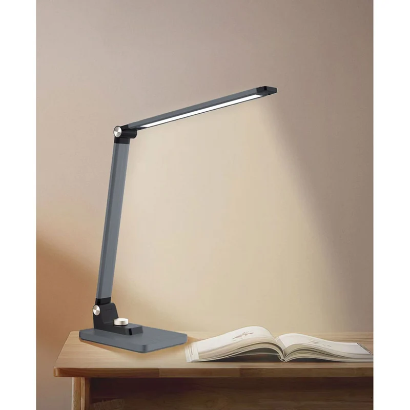 Lippa LED slim aluminium skrivebordslampe, Sølv