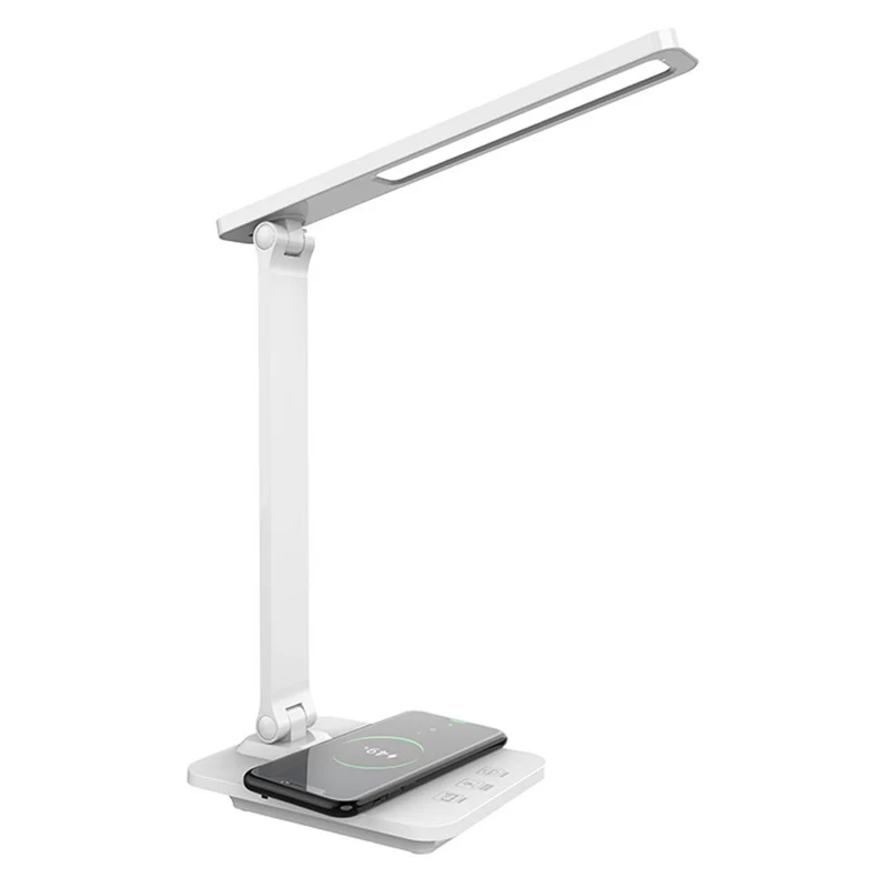 Lippa LED skrivebordslampe med trådløs opladning, Hvid