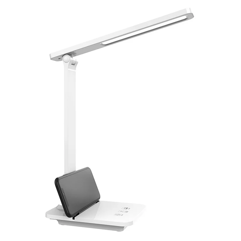 Lippa LED skrivebordslampe med trådløs opladning, Hvid