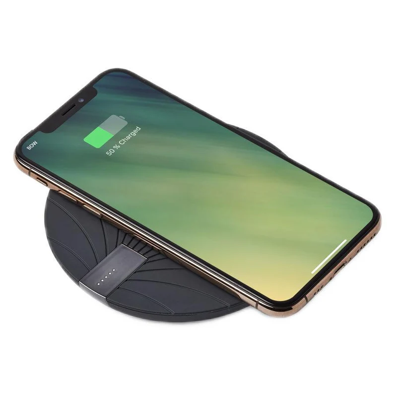 Lexon Bali 5000 mAh powerbank med 10W trådløs oplader, Sort