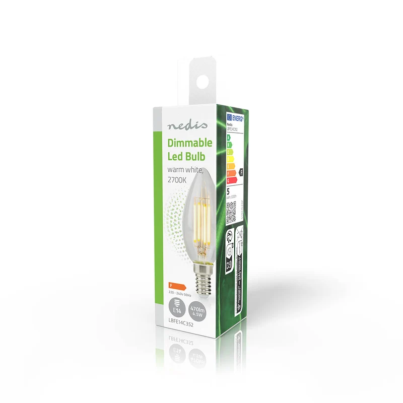LED-Filamentlamp E14 Kaars - 4.5W - 470 lm