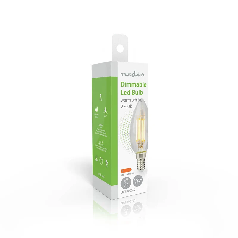LED-Filamentlamp E14 Kaars - 4.5W - 470 lm