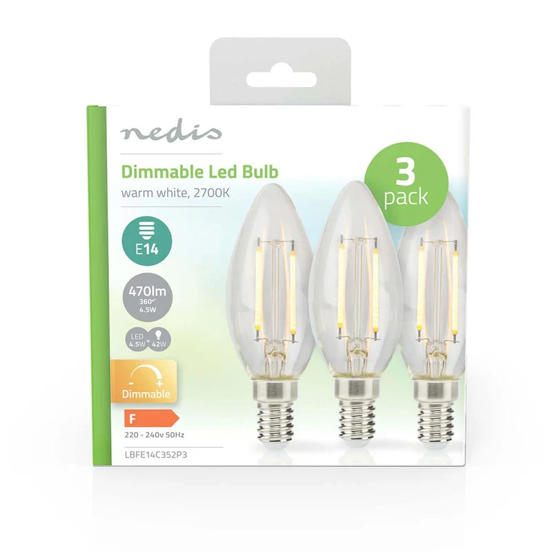 LED-Filamentlamp E14 Kaars - 4.5W - 470 lm