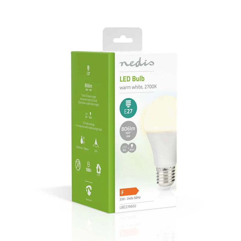 LED-Lamp E27 A60 - 8.0W - 806 lm