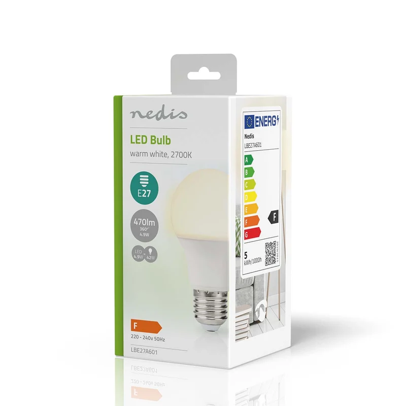 LED-Lamp E27 A60 - 4.9W - 470 lm