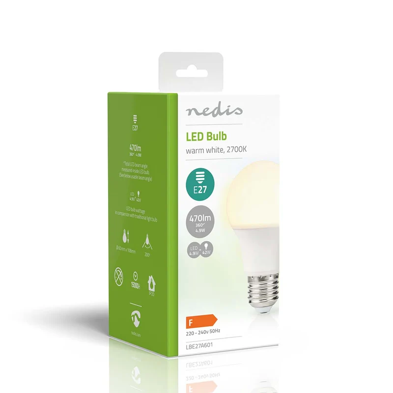 LED-Lamp E27 A60 - 4.9W - 470 lm