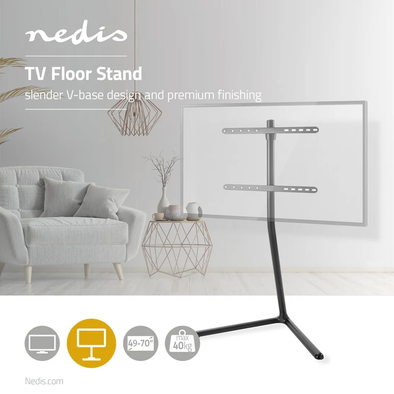 TV Vloerstandaard 49 - 70" - Maximaal schermgewicht: 40 kg - V-shape Design