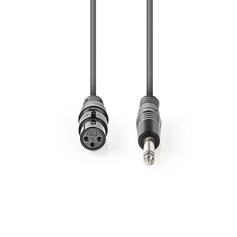 Ongebalanceerde Audiokabel XLR 3-Pins Female - 6,35 mm Male - Vernikkeld