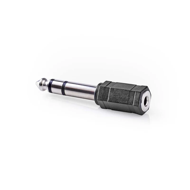 Stereo-Audioadapter 6,35 mm Male - 3,5 mm Female - Recht