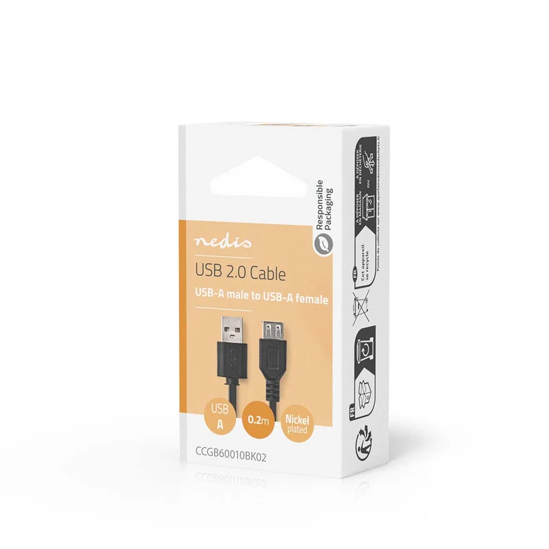 USB-Kabel USB 2.0 - USB-A Male - USB-A Female