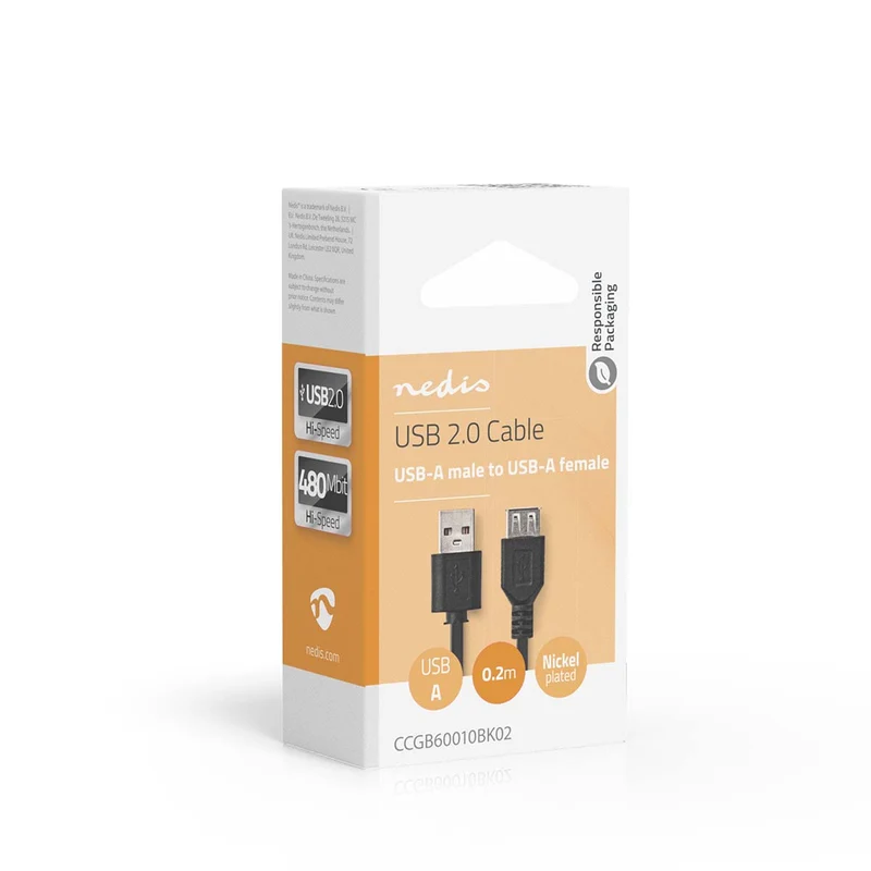 USB-Kabel USB 2.0 - USB-A Male - USB-A Female