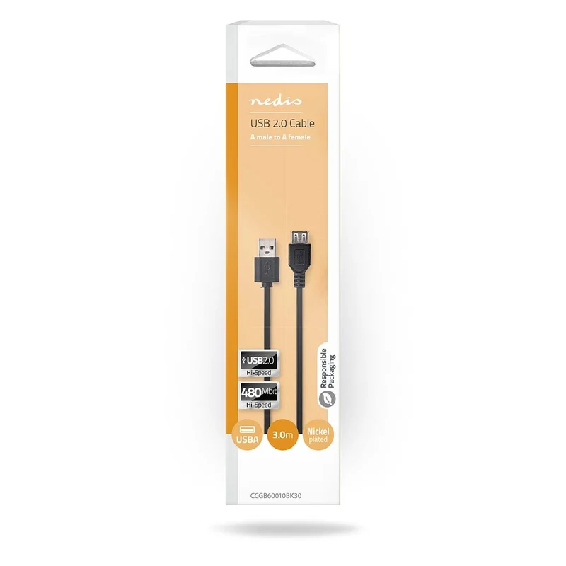 USB-Kabel USB 2.0 - USB-A Male - USB-A Female