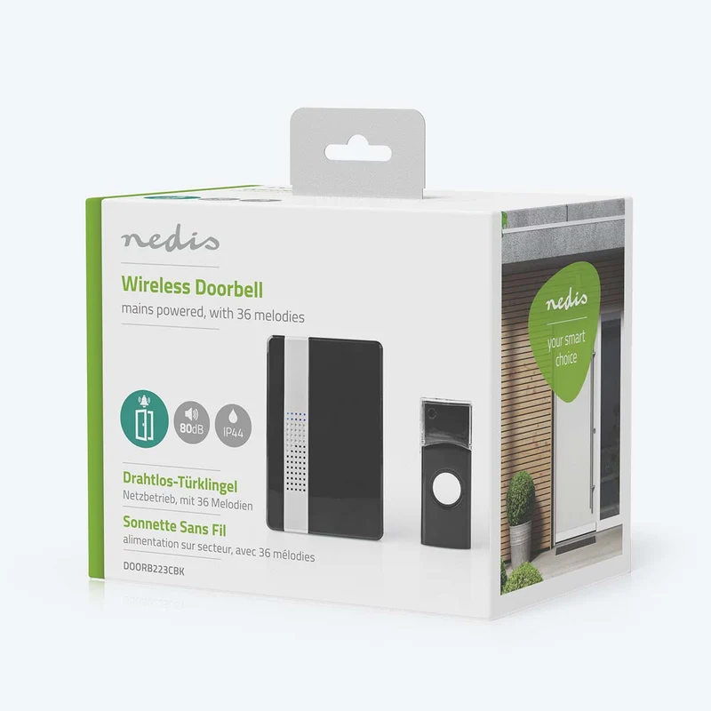 Draadloze Deurbelset Netvoeding - 220 - 240 V AC 50 Hz - 1x CR2032