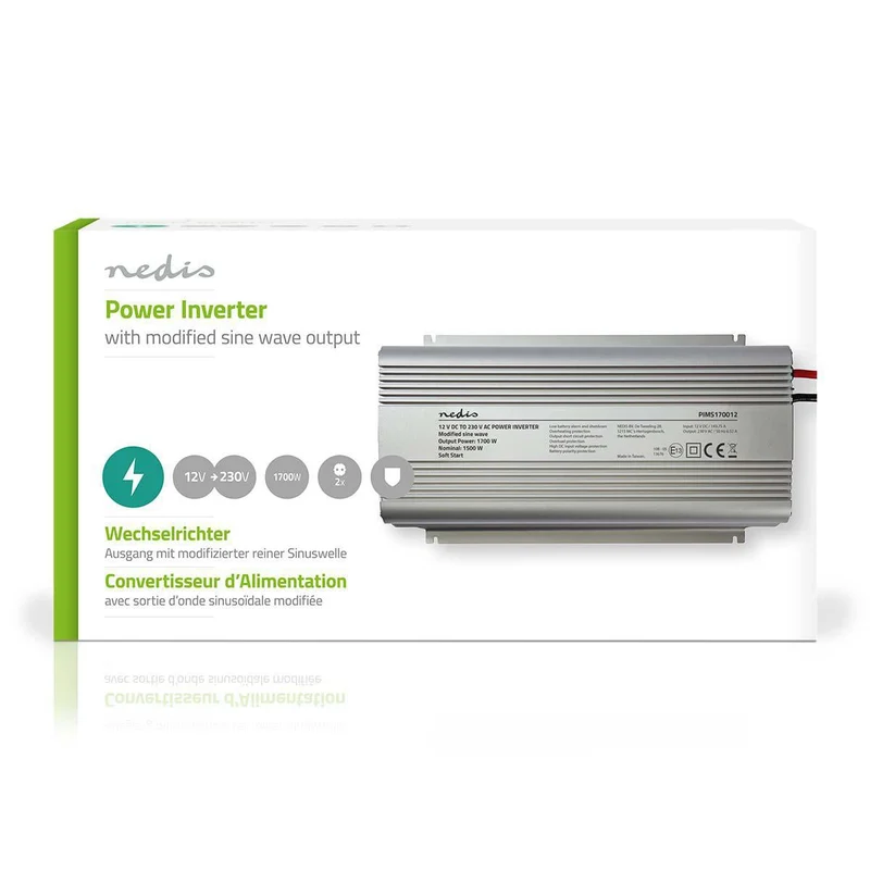 Omvormer Gemodificeerde Sinusgolf Apparaat stroomoutput: Type F (CEE 7/3) - 230 V AC 50 Hz - 1700W