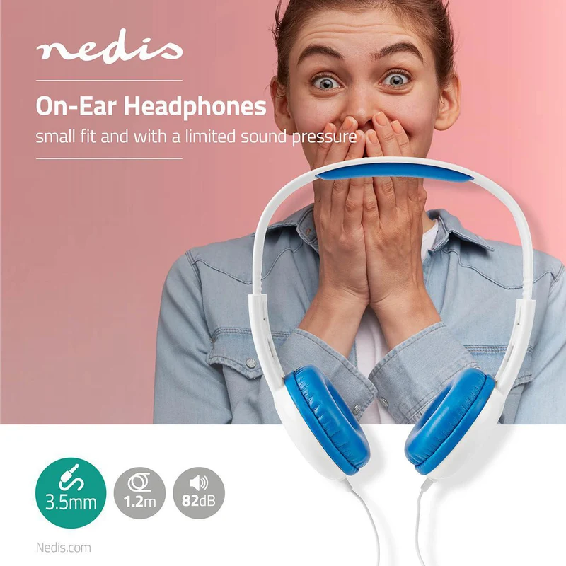 Bedrade On-ear Koptelefoon 3,5 mm - Kabellengte: 1.20m - 82 dB