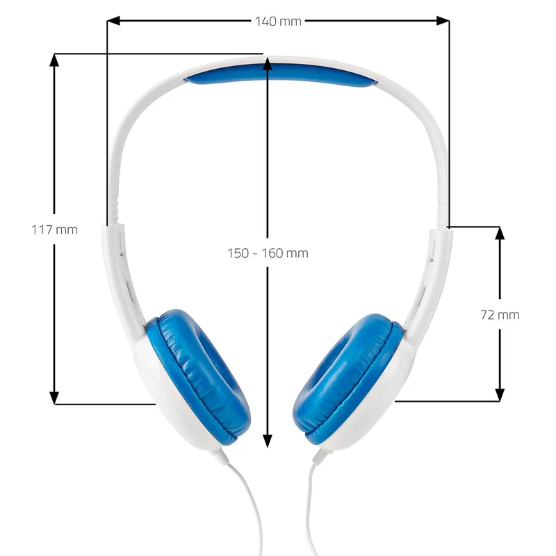 Bedrade On-ear Koptelefoon 3,5 mm - Kabellengte: 1.20m - 82 dB