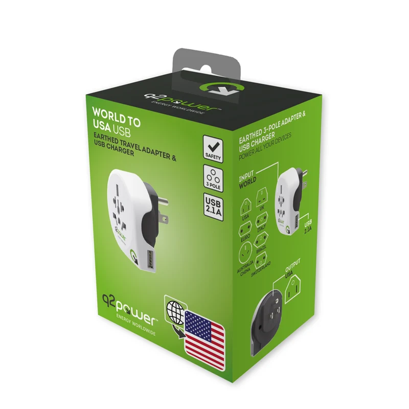 Q2Power World to USA USB