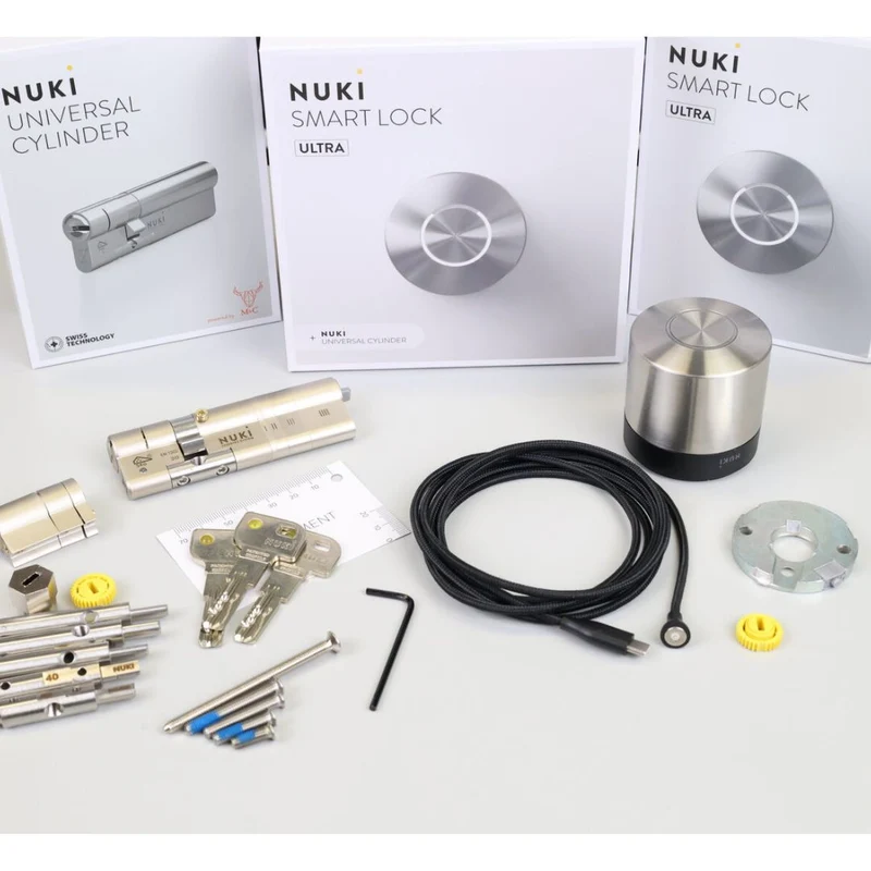 Nuki Smart Lock Ultra BT/WiFi/Matter/Thread - Fechadura Inteligente Digital c/ Cilindro Universal