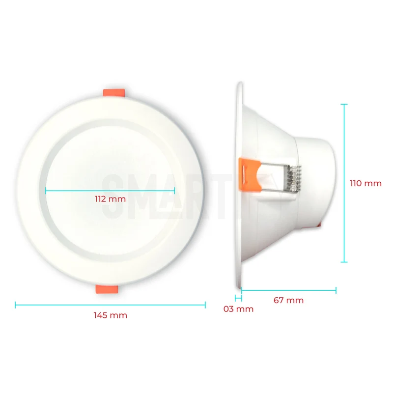 Downlight / Placa / Foco LED Ø145 mm Smart Zigbee (Cores + Branco) Smartify