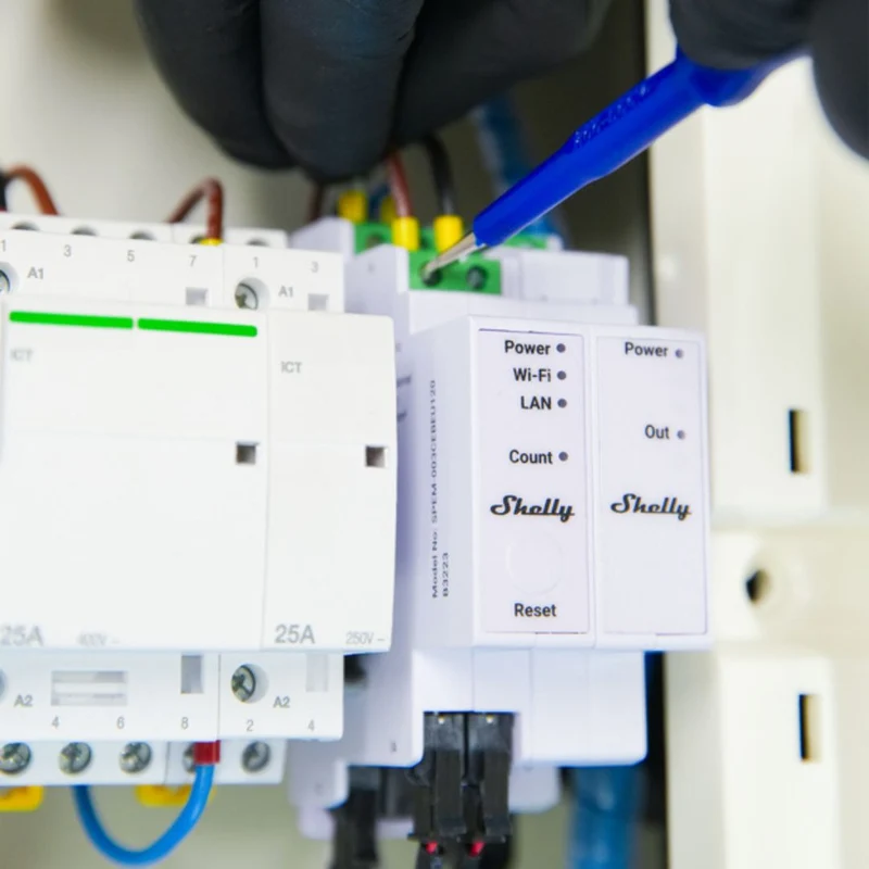 Shelly Medidor de energia monofásico WiFi/BT - Shelly Pro 3EM-3CT63