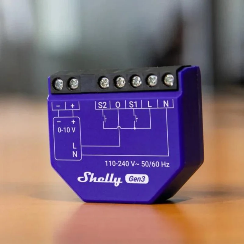 Shelly Dimmer 0/1-10V PM Gen3 - Módulo controlador inteligente WiFi