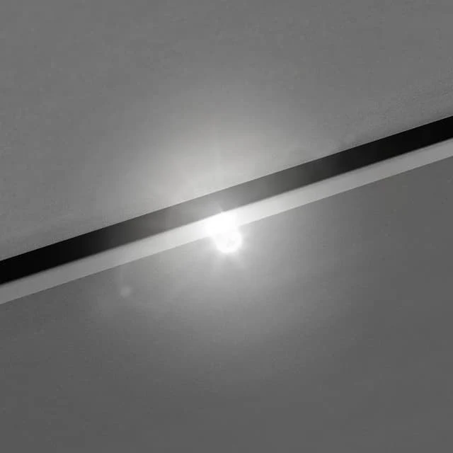 Sunna LED-Solar Parasol with Crank 2.5 x 2.5 m, Light Gray
