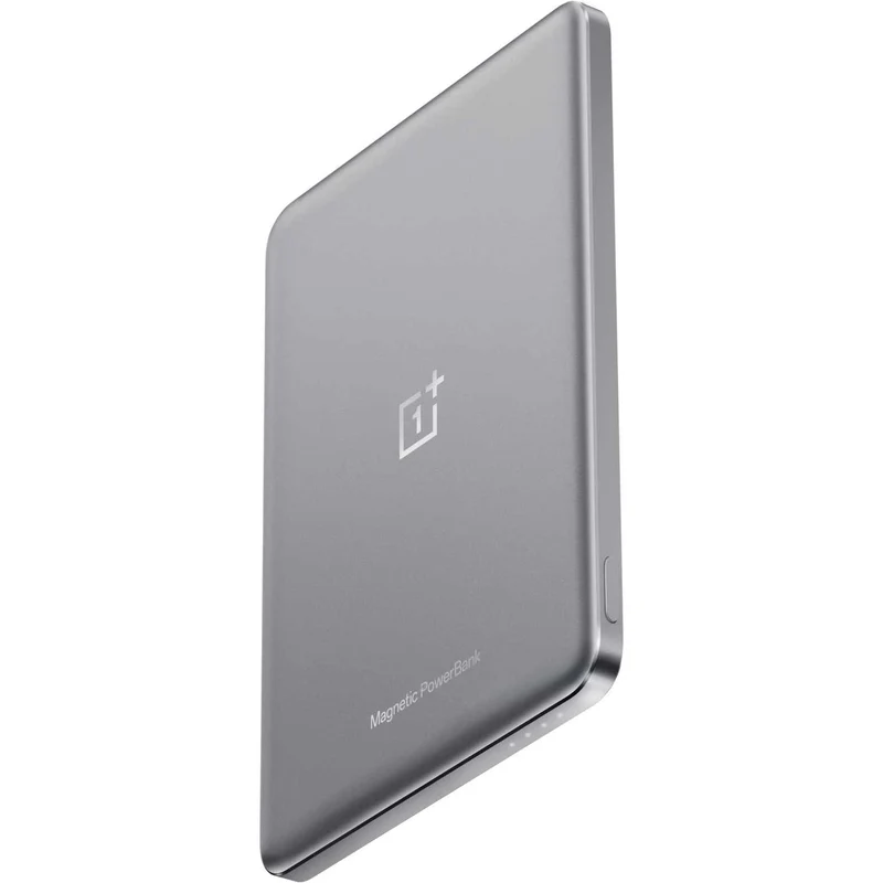 OnePlus Slim Wireless and Magnetic Power Bank, 5000 mAh, Gray